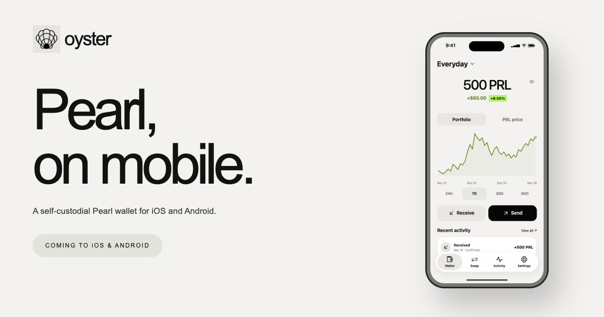 Oyster Wallet product preview